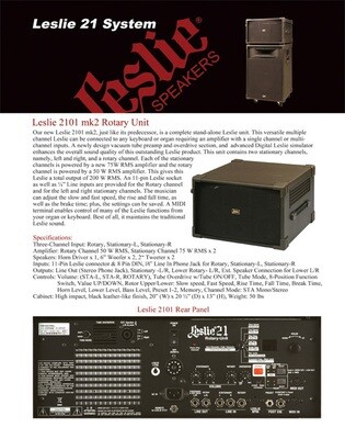 HAMMOND Leslie レスリー・ロータリーユニット 2101mk2 Hammond Leslie 2101mk2 Rotary Keyboard Amplifier – Kraft Music
