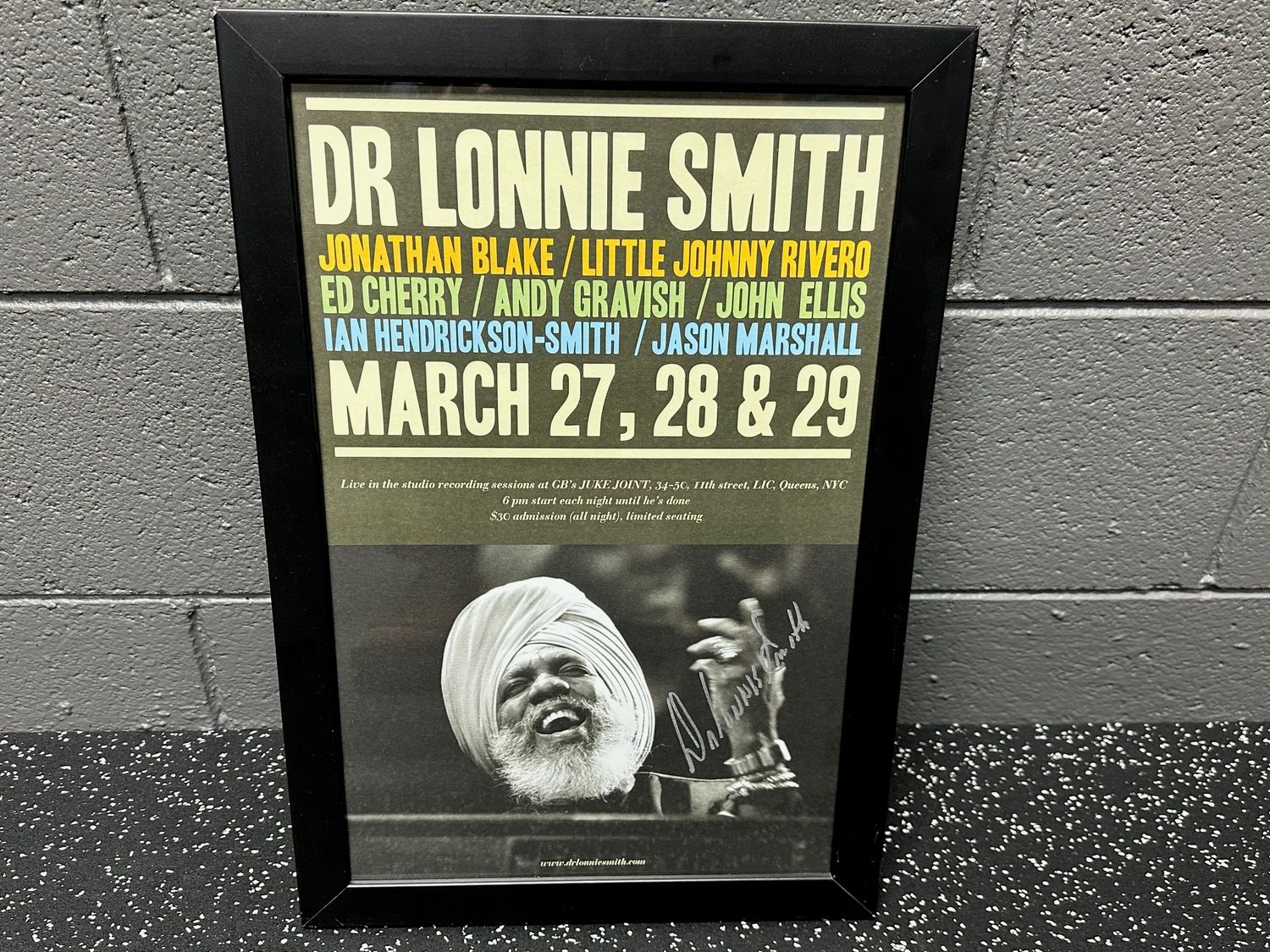 Dr. Lonnie Smith Concert Poster - Autographed!
