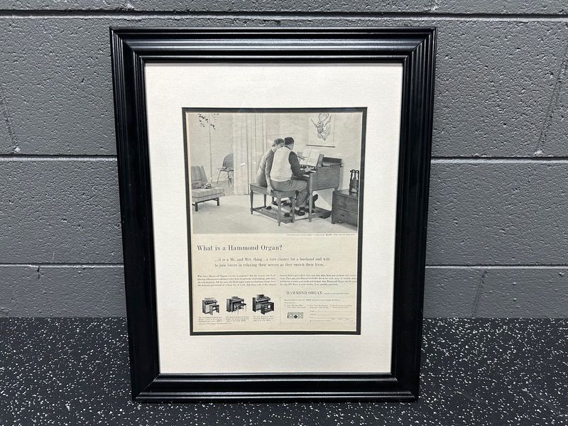 1960 Hammond Organ Company Framed Ad