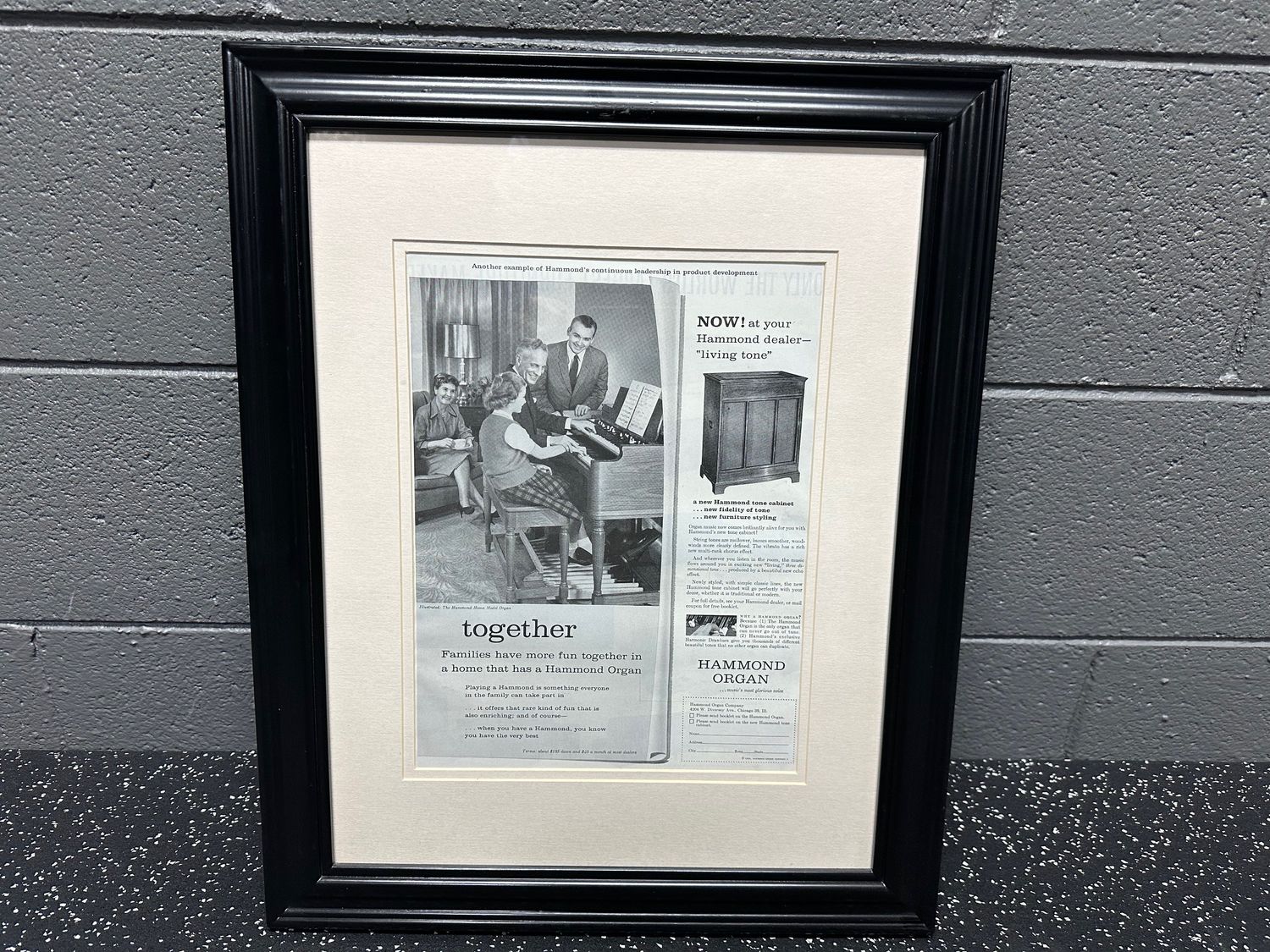 1959 Hammond Organ Company Framed Ad