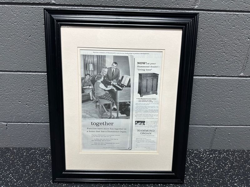 1959 Hammond Organ Company Framed Ad 1959 Hammond Organ Company Framed Ad