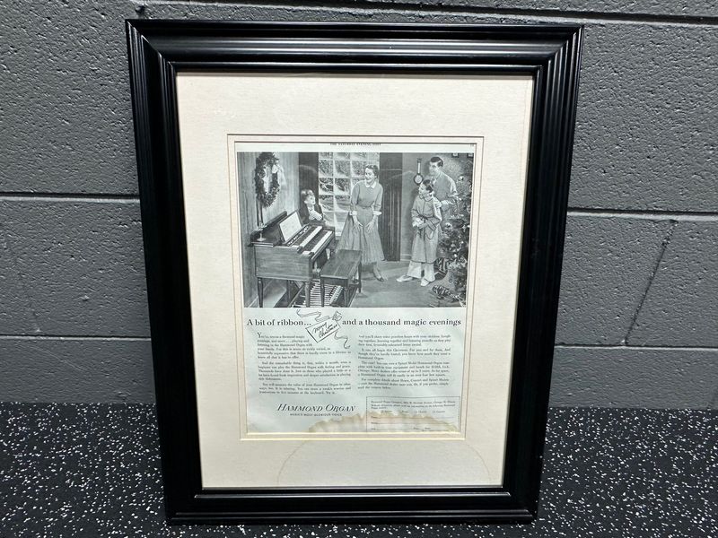 1953 Hammond Organ Company Framed Ad 1953 Hammond Organ Company Framed Ad