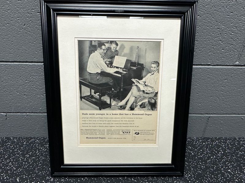 1957 Hammond Organ Company Framed Ad 1957 Hammond Organ Company Framed Ad