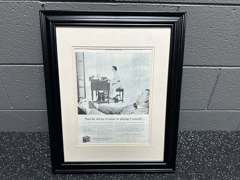 1954 Hammond Organ Company Framed Ad 1954 Hammond Organ Company Framed Ad