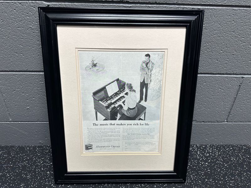 1954 Hammond Organ Company Framed Ad