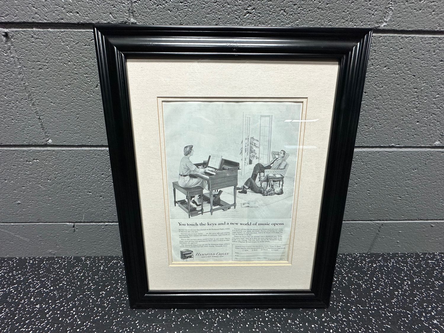 1954 Hammond Organ Company Framed Ad