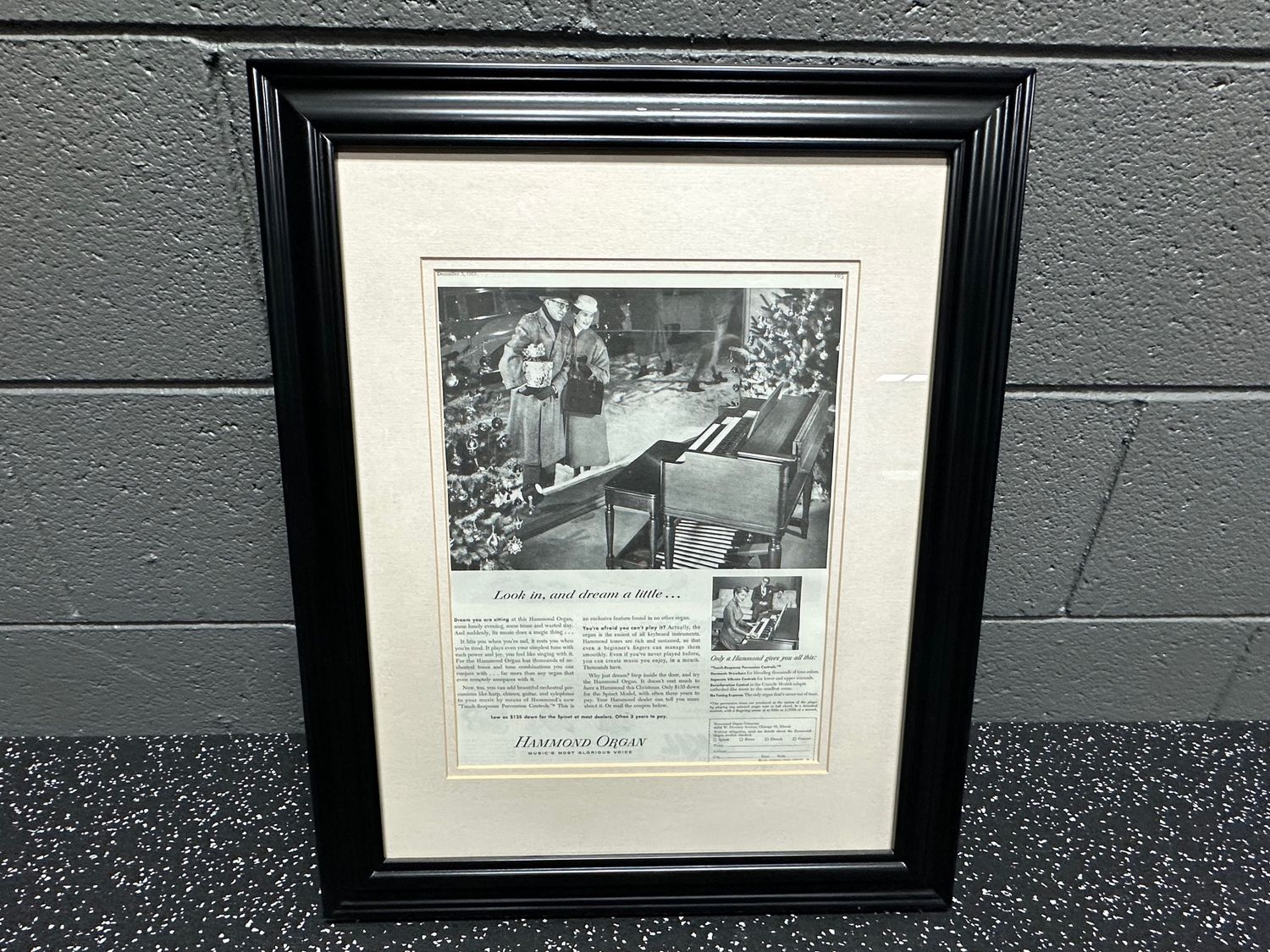1955 Hammond Organ Company Framed Ad