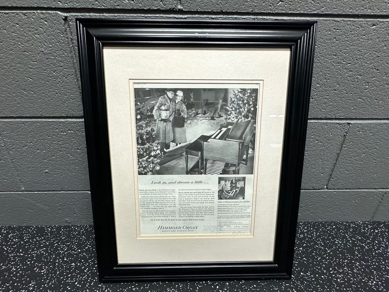1955 Hammond Organ Company Framed Ad 1955 Hammond Organ Company Framed Ad