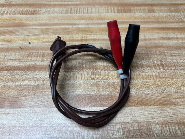 Leslie Motor Bench Test Clip Leads to AC Plug