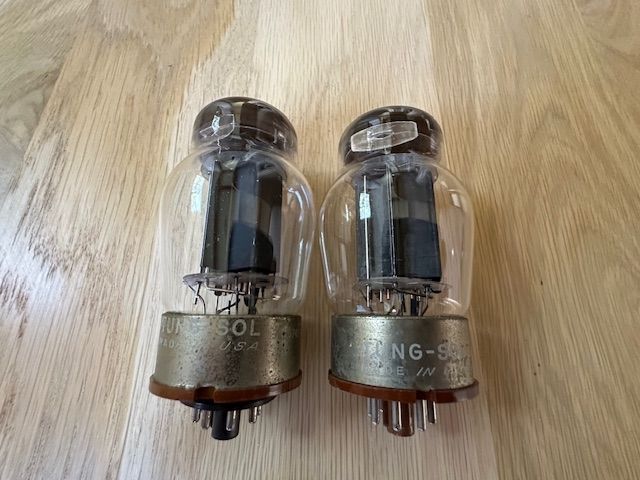 Vintage Tung-Sol, 1957-1958 production 6550 Black Plate Tubes Codes 3225742/3225806 Vintage Tung-Sol, 1957-1958 production 6550 Black Plate Tubes Codes 3225742/3225806