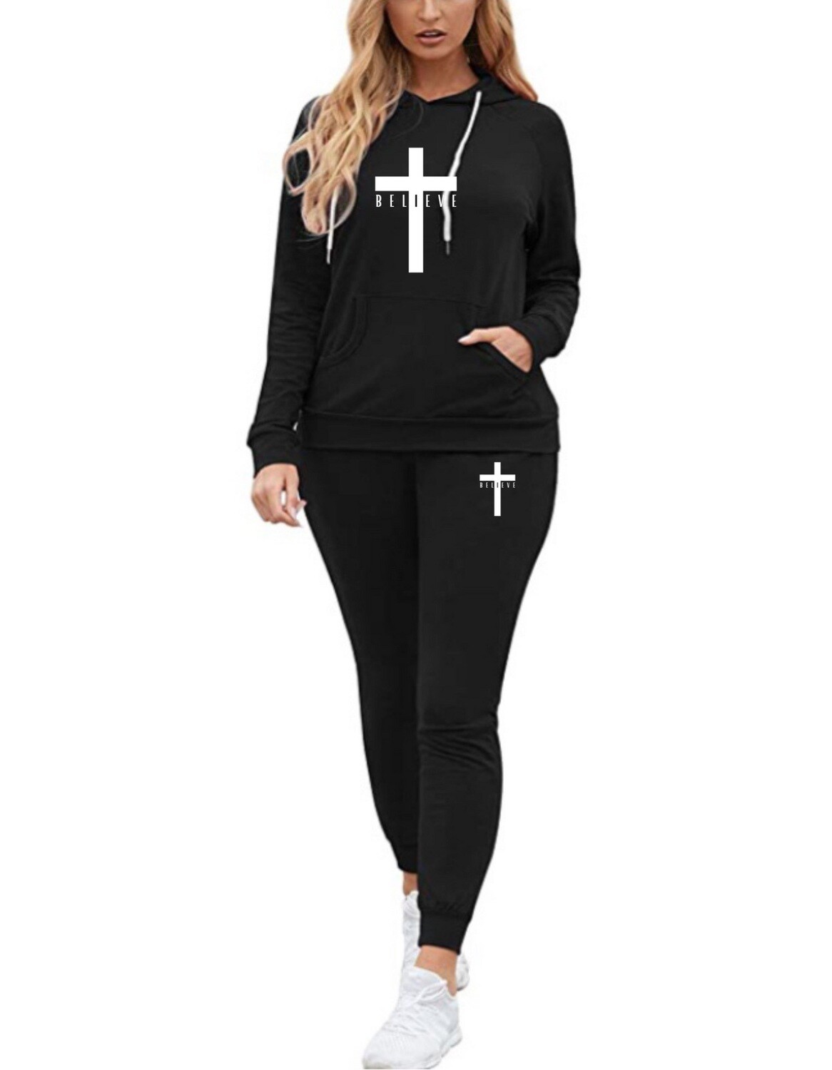 Believe Hoodie Set