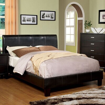 BLACK YOUTH LEATHERETTE BED TWIN/FULL/QUEEN/KING