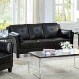 FAUX LEATHERETTE STATIONARY SOFA/SOFA SET