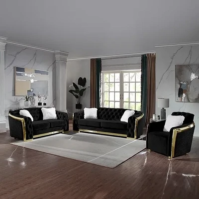 MODERN VELVET SOFA SET