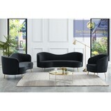 MODERN VELVET 3 PC SOFA SET