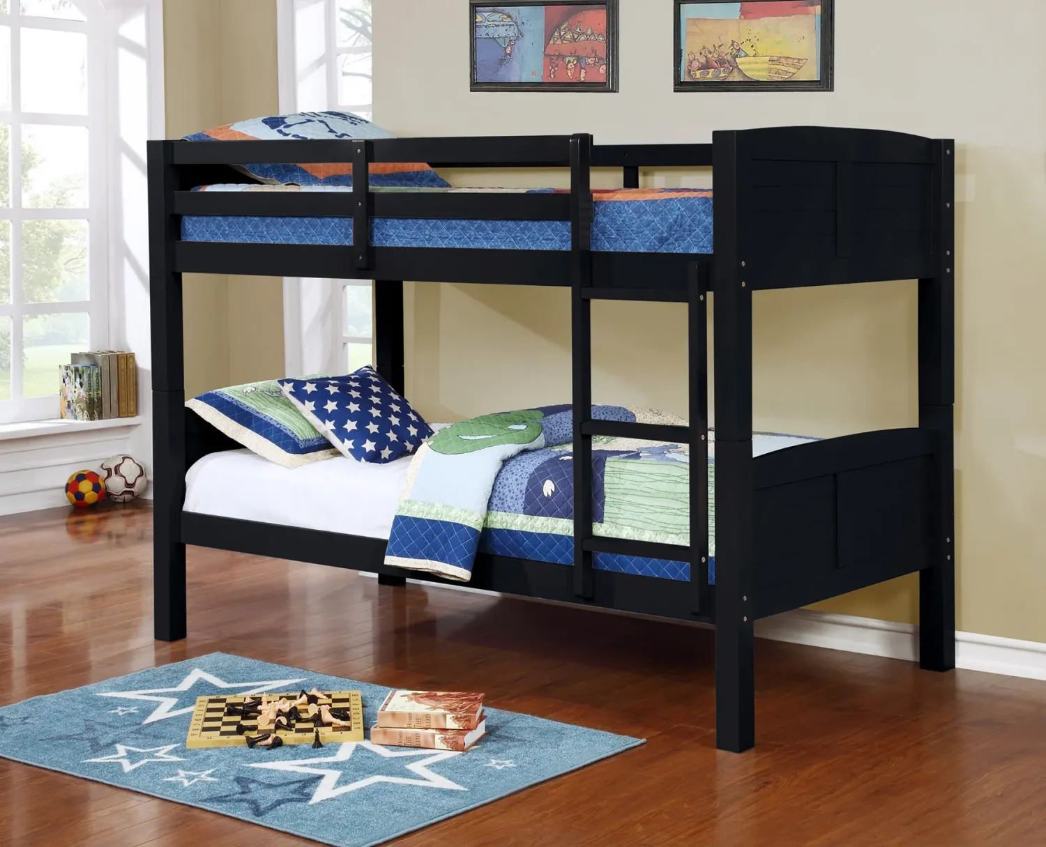 BUNK BED BK/WH/GR