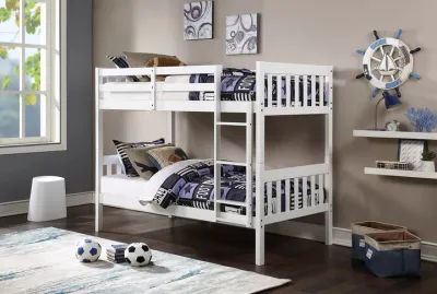 BUNK BED BRN/WTH