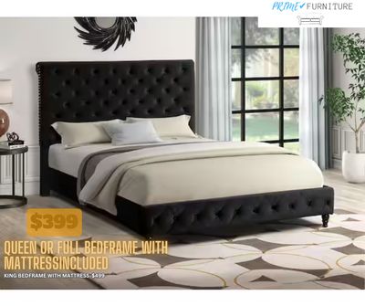 QUEEN OR FULL BEDFRAME WITH MATTRESS INCLUDED