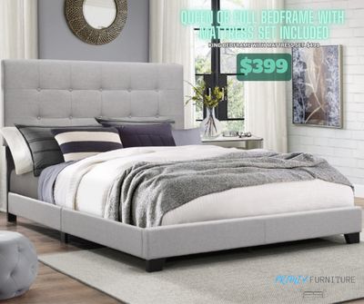 QUEEN OR FULL BEDFRAME WITH MATTRESS