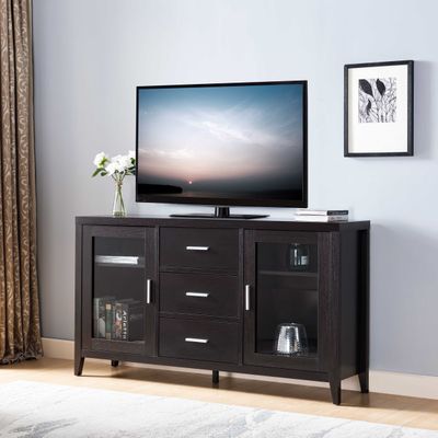 TV STAND DARK BROWN