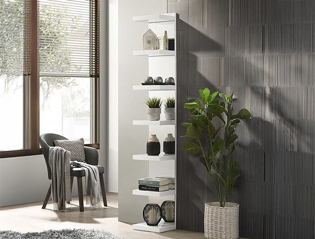 WHITE RACK MIRRORED