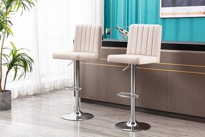 VELVET SWIVEL BAR STOOL
