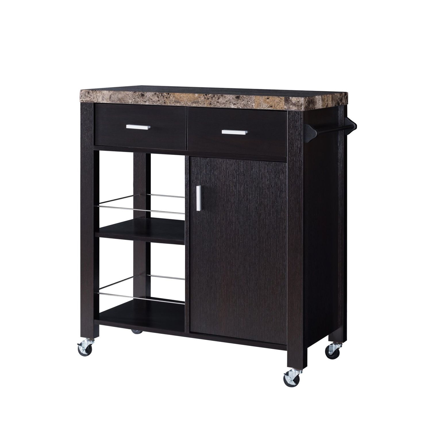 FAUX MARBLE KITCHEN CART