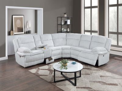 LIGHT GRAY SECTIONAL RECLINER