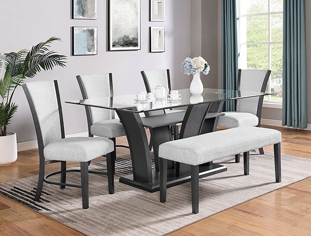 7PC DINING SET WITH BENCH