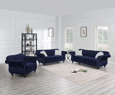 2PC SOFA SET BLUE