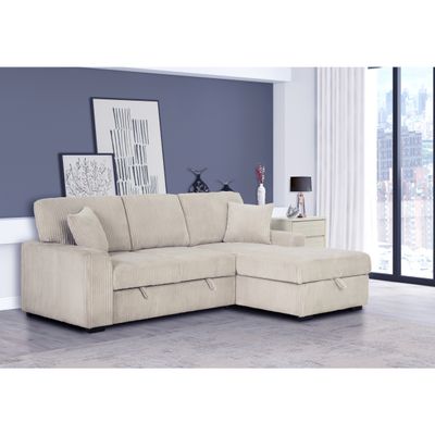 PULL OUT SECTIONAL SOFA WITH STORAGE