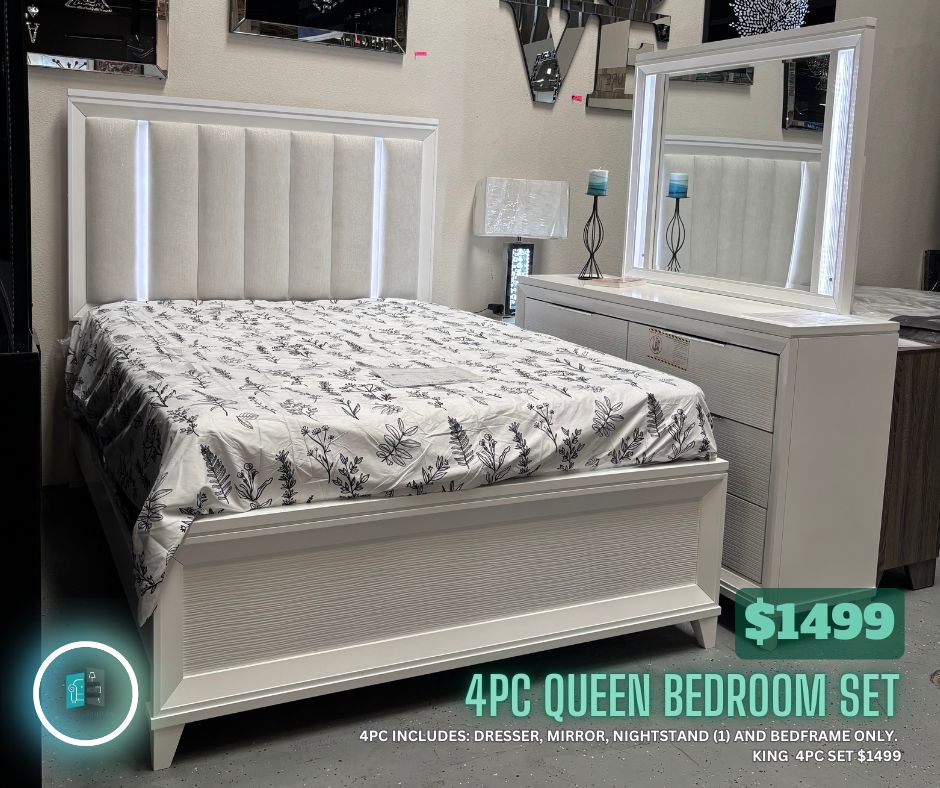 QUEEN BEDROOM SET 4PC