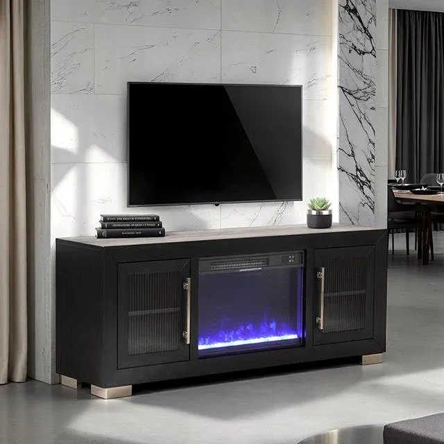 60&quot; TV STAND W/ FIRE PLACE