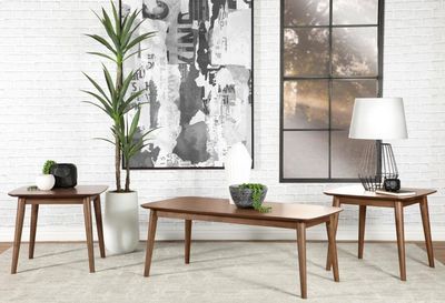 3PC COFFE TABLE WOODEN SET