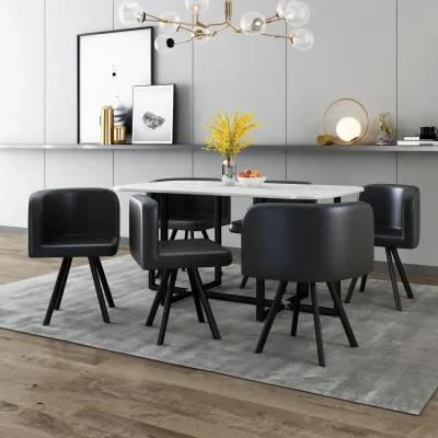 DINING TABLE WITH 6 CHAIRS