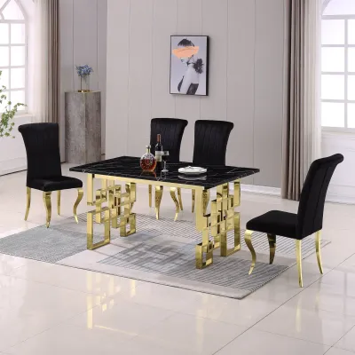 7PC MARBLE DINING SET