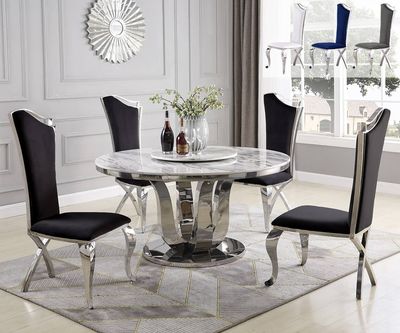 5PC DINING MARBLE TABLE