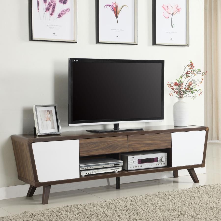 74 INCH TV STAND WOODEN WHITE