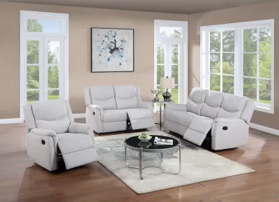 3PC RECLINER SET SOFT GRAY