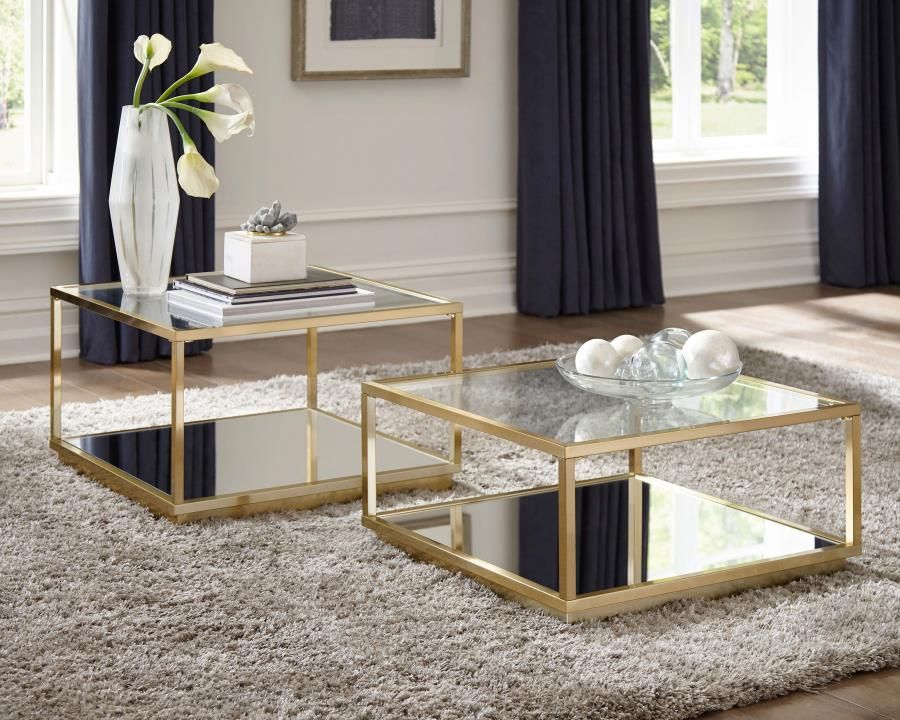 2PC SQUARE COFFEE TABLE SET