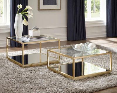 2PC SQUARE COFFEE TABLE SET