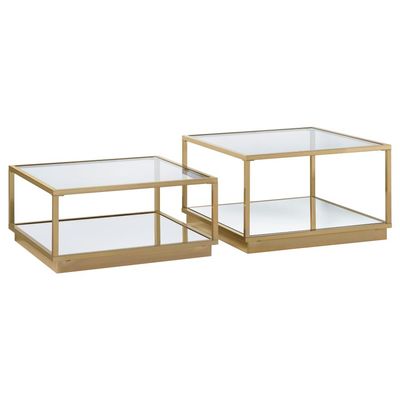 2PC SQUARE COFFEE TABLE SET
