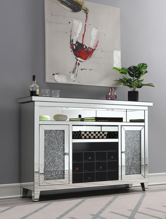 LED MIRRORED WINE STORAGE BAR