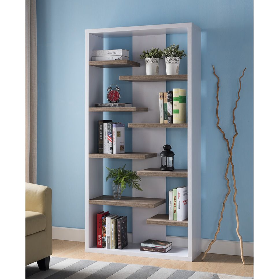 BOOKCASE WHITE &amp; DARK
