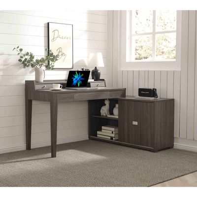 DESK W/ CREDENZA