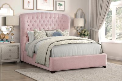 BEDFRAME SOFT PINK