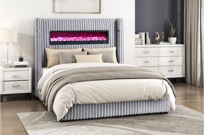 FIREPLACE BED GRAY