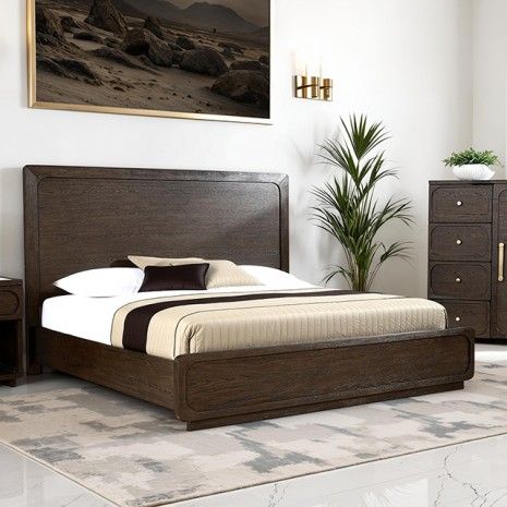 DARK WOODEN BEDFRAME