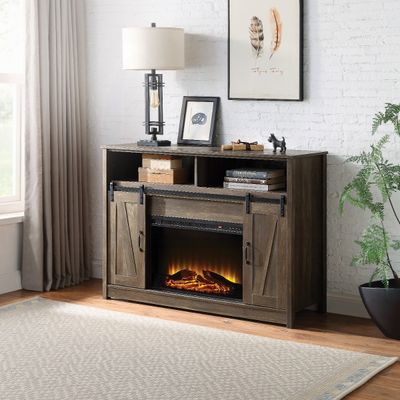 WOODEN FIREPLACE