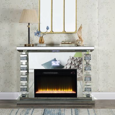 FIREPLACE WITH BLUETOOTH SPEAKER